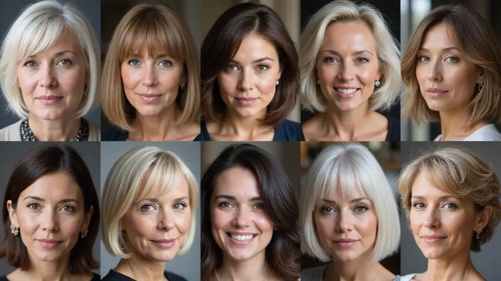 Textured Bob Hairstyles for Older Women